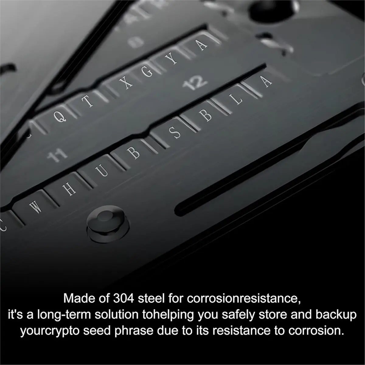 HITL Crypto Seed Phrase Storage,Secure Bitcoin Wallet, Private Key Recovery Cold Storage Backup 24 Words for BIP39 Wallets