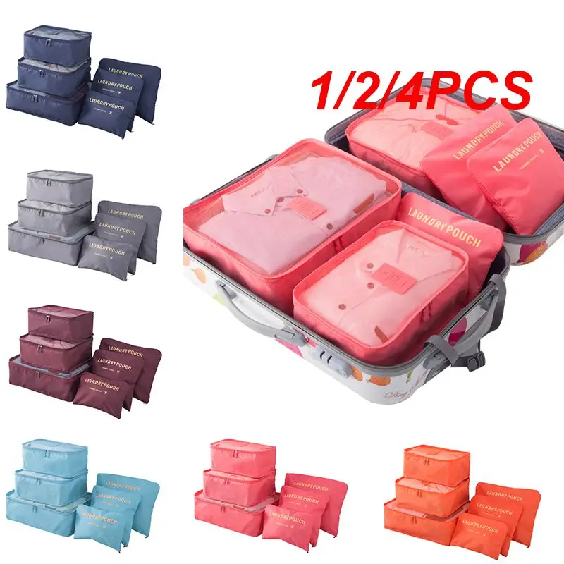 1/2/4PCS Travel Storage Bag Set for Clothes Tidy Organizer Wardrobe Suitcase Pouch Travel Organizer Bag Case Shoes Packing Cube