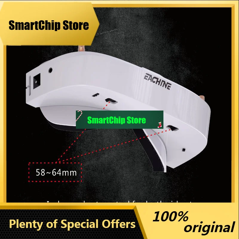 SmCpEachine EV100 720*540 5.8G 72CH FPV Goggles With Dual Antennas Fan 18650 Battery Case RC Drone Spare Part