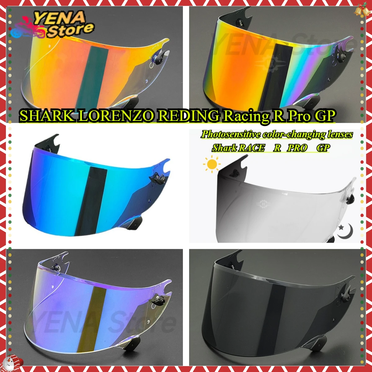 

2025 motorcycle helmet full face mask full face for SHARK GP RACE R PRO UV windshield glasses mask motorcycle accessories