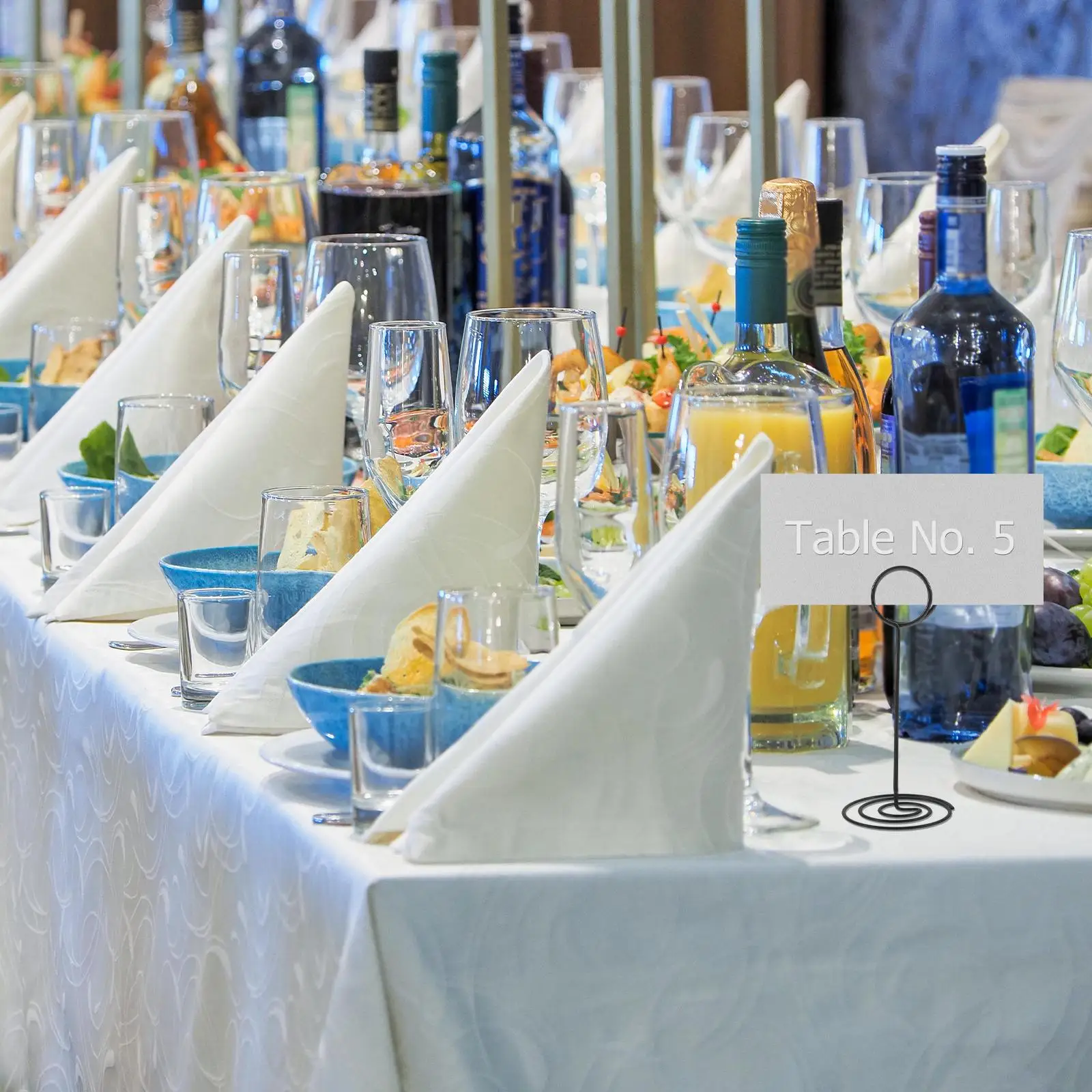 10 Pieces 85mm Metal Plate Clips Elegant Table Number Holders Wedding Party Card Stand Memo Note Photo Display Base