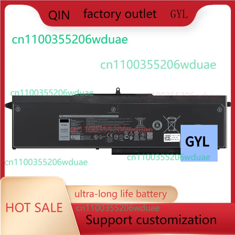 

1FXDH Laptop battery For Dell Latitude 15 5501 5511 3541 3551 Precision 3541 97Wh