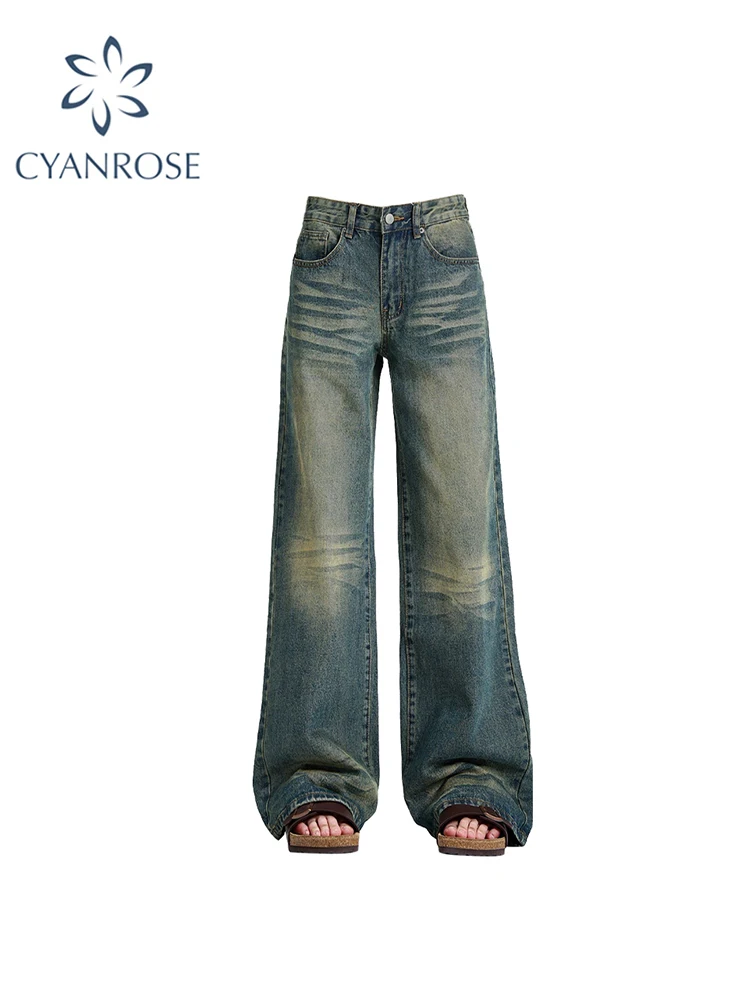 

Women's Blue Jeans Harajuku Y2k 90s Aesthetic Baggy Denim Trousers Korean Jean Pants Vintage 2000s Trashy Japanese Clothes 2024