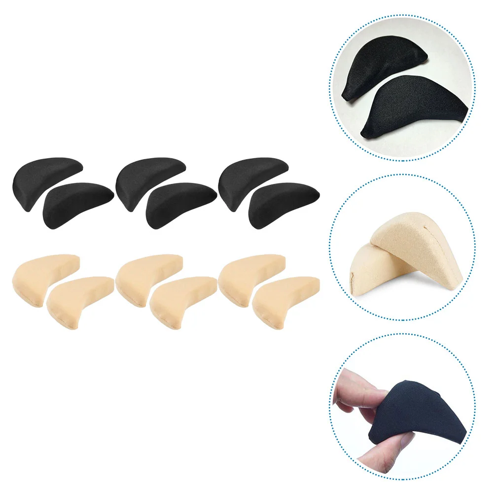 

6 Pairs Sponge Toe Plug Shoes Too Big Inserts Pads for Boots That Are Fillers Size Reducer Women's Insoles