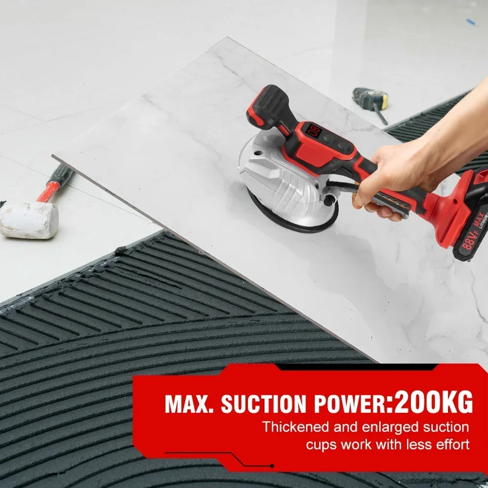 ONEVAN 200KG Tile Tiling Machine 8Gears Electric Wall Floor Tile Laying Vibrating Tool Tile Paving Device For Makita 18v Battery