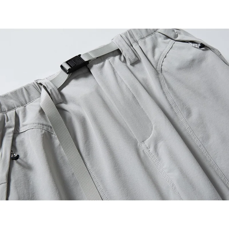 ซิปด้านข้างกีฬากลางแจ้งกันน้ำแห้งเร็วกางเกงผู้ชายผู้หญิงสตรีทแวร์หลวมสบายๆเทคแวร์แทร็คกางเกงจ็อกเกอร์กางเกง