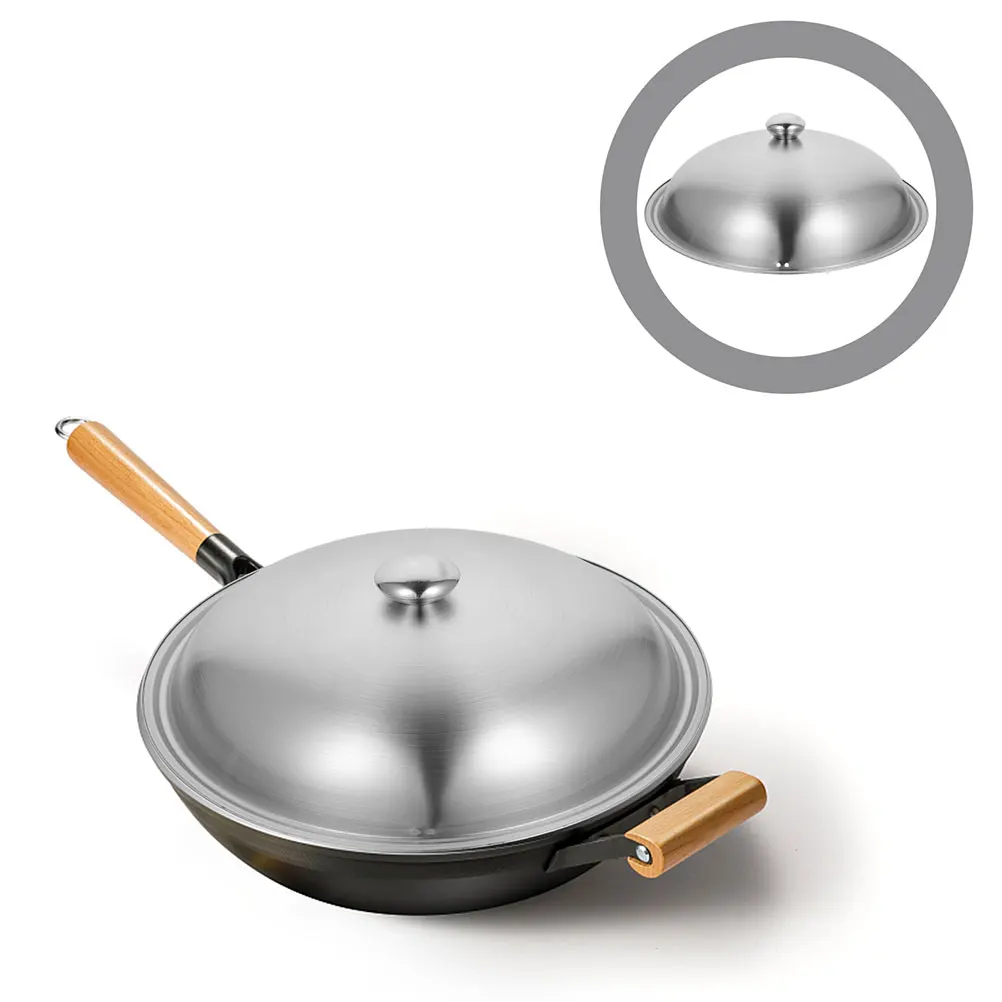

Stainless Steel Pot Lid Cover Round Pan Covers Tray Convenient Lids Work Saucepans