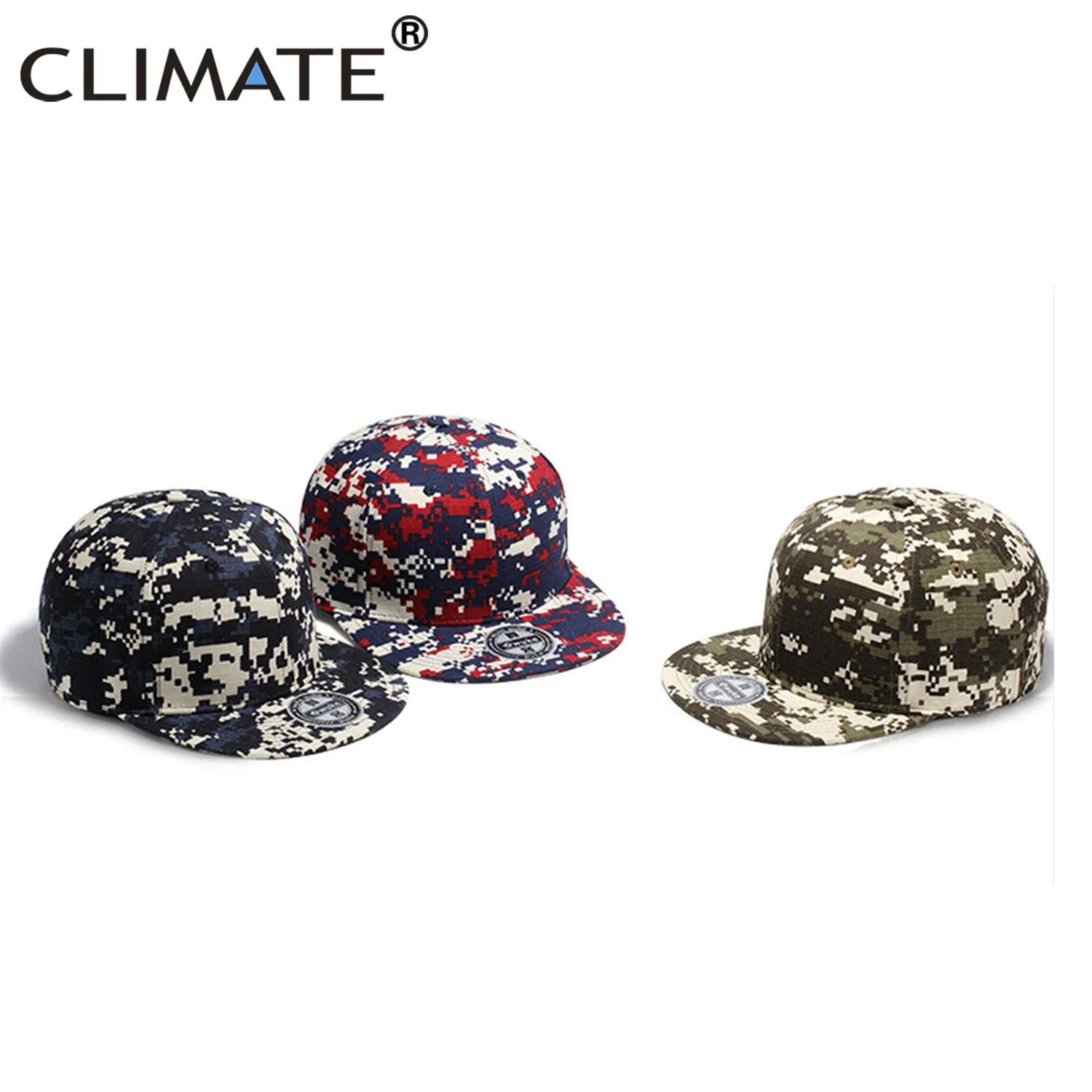 CLIMATE Camouflage Hip Hop Snapback Cap Street Dancer Cap Hat New Cool Youth Rapper Streetwear Hip Hop Cap Hat for Youth Men