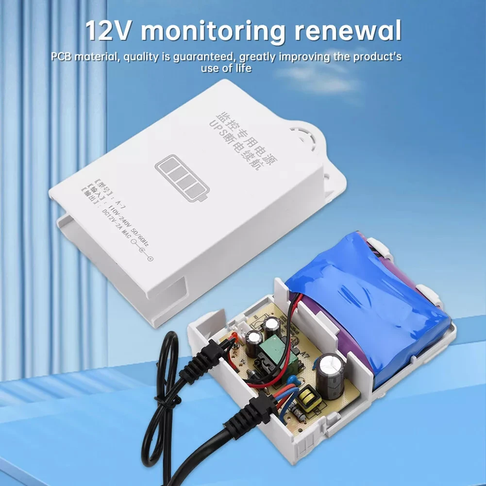 12V Monitor UPS Uninterruptible Power Supply Mini UPS Battery Backup Continuous Monitoring Of Battery Life Power Supply Adapters