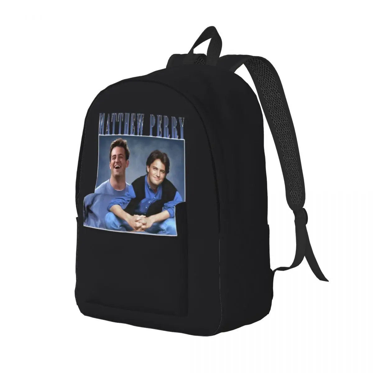 Matthew Perry Collage Cool Backpack Sports Student Business Daypack for Men Women Laptop Shoulder Bag