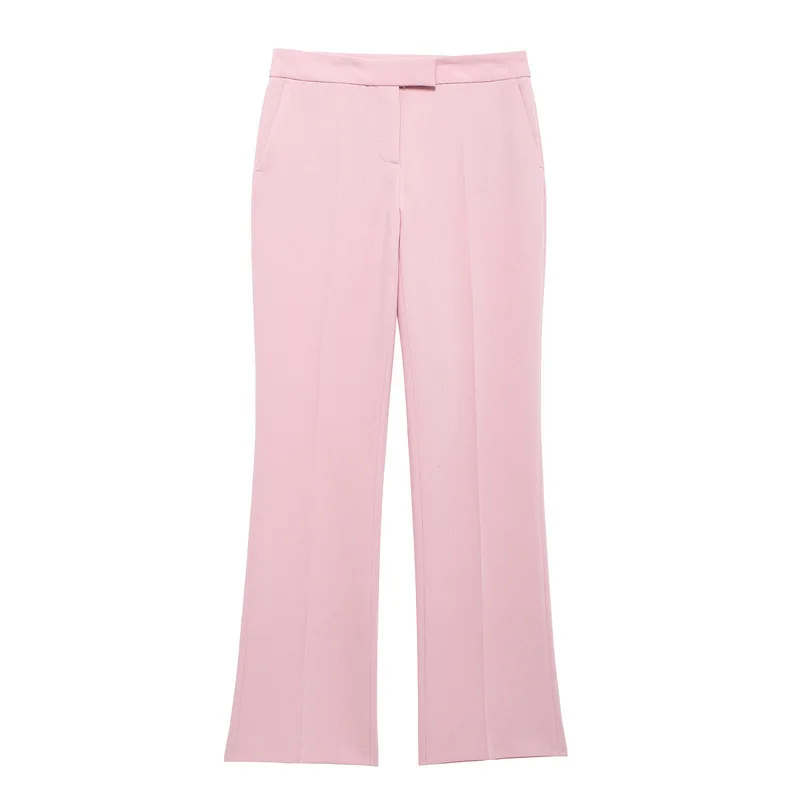 

Spring Summer 2025 Women's Deep V-Ne Waist-Cinched Single Button Suit Jaet And Pants Long Sve Color Faionable
