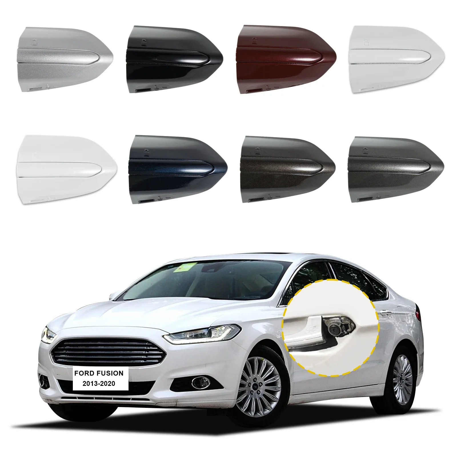 

Door Handle Cover Cap Compatible FOR Ford Fusion 2013-2020 DS7Z 54218A15-DC Door Handle Key Cover Front Left