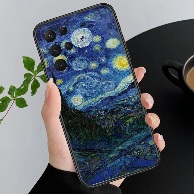 

Van Gogh Sunflowers Cat Phone Case For SamsungS25 S24 S23 S22 S21 S20 Ultra S20 S22 S21 S21 S20 FE S24 Plus