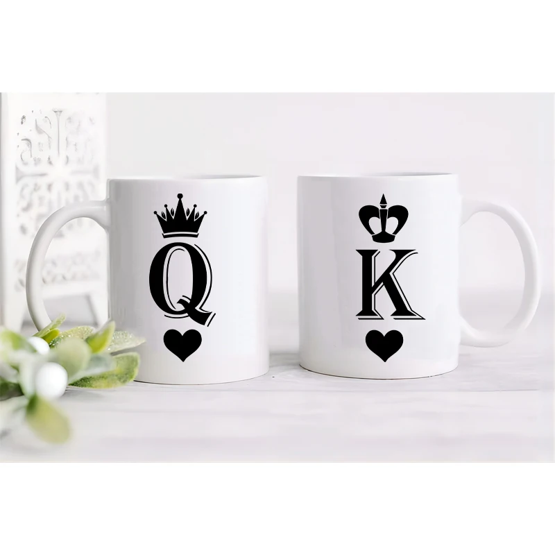 3D Valentine's Day Transfer Sticker Couple Style Queen Boss UV DTF For Notebook Computer Mug Coffee Glass Cup Fashion