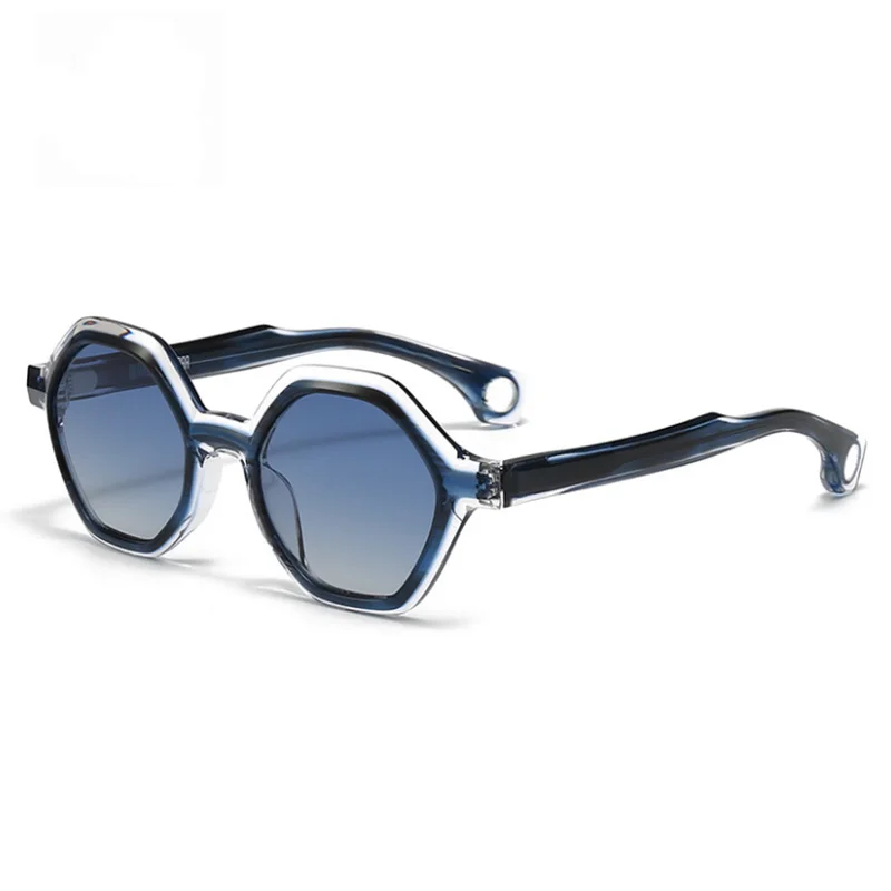 Belight оптические многоугольные формы винтажные ретро ацетатные мужские и женские крутые модные модные солнцезащитные очки с футляром NOYES