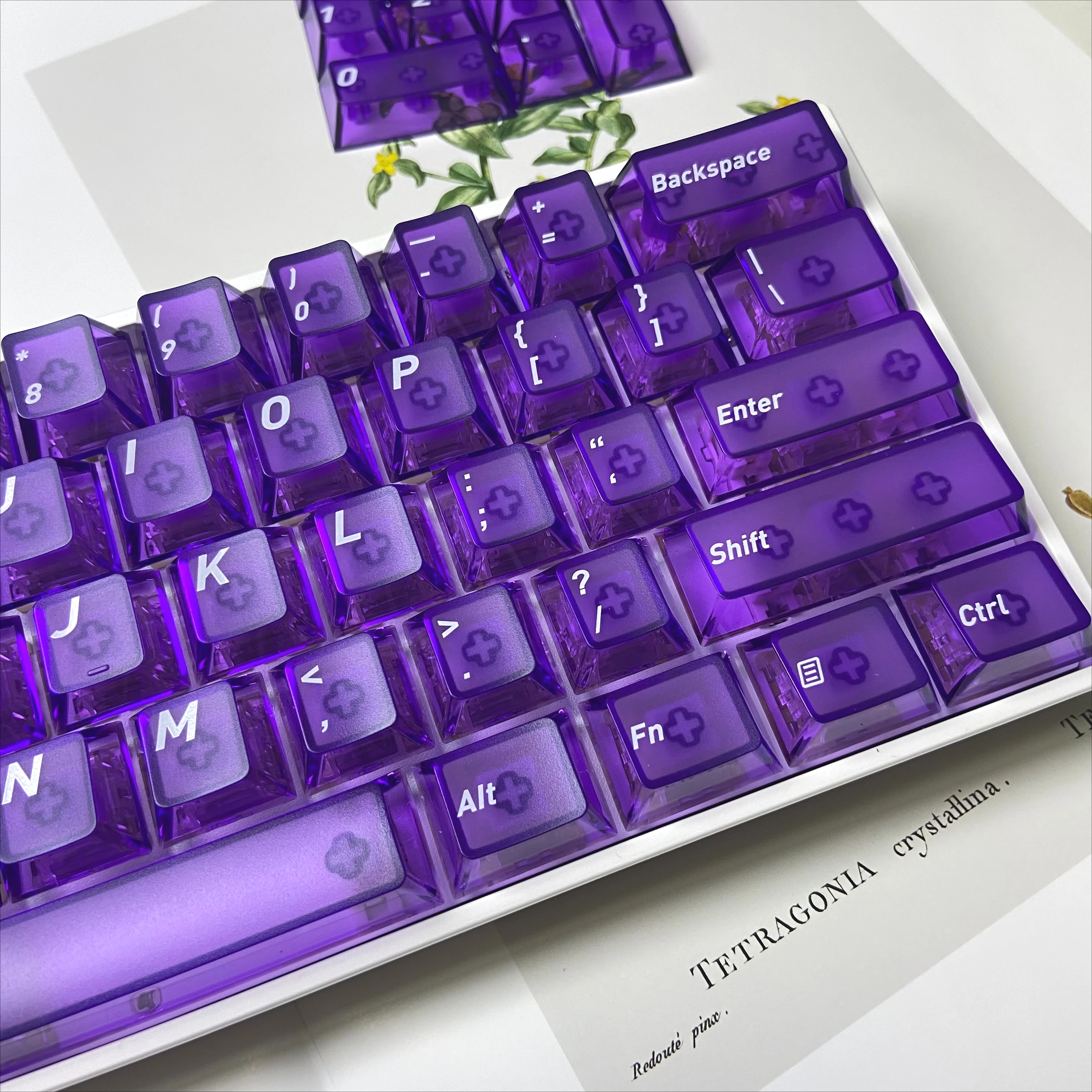 

Matte Finish Keycaps Translucent Front Printed Cherry Profile PC Keycaps for Gaming Mechanical Keyboard Key Caps Custom Keyboard