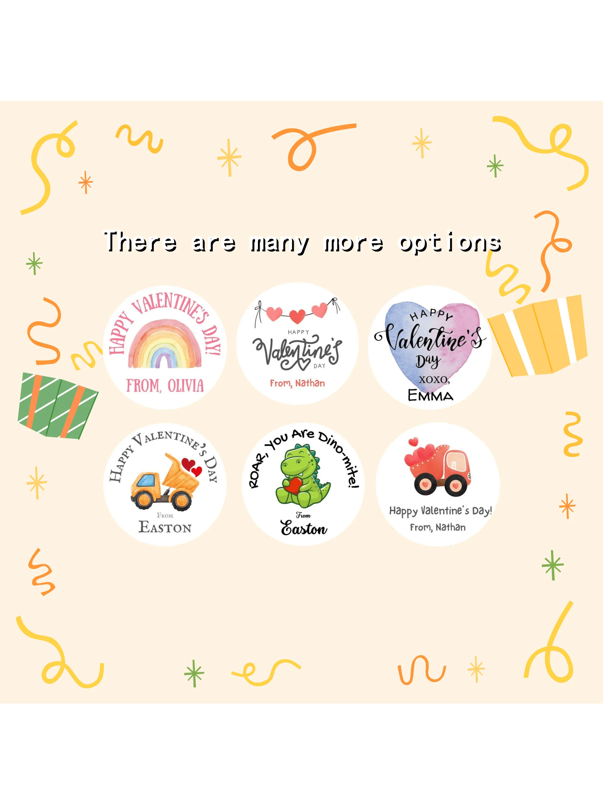 

100 шт. наклейки на день Святого Валентина, персонализированные детские водонепроницаемые наклейки для школьного класса, вечерние украшения, тема сердца любви