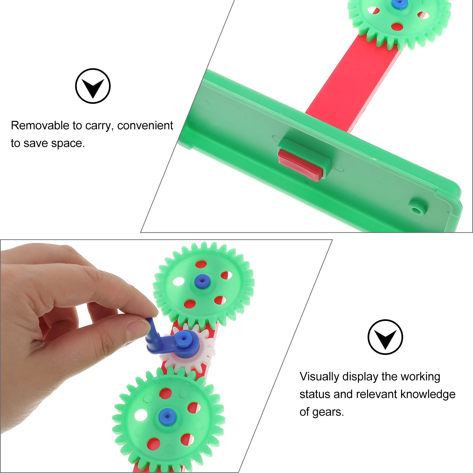 

Toy Gear Set Experimental Equipment Child Physics Learning Apparatus Plastic Tool