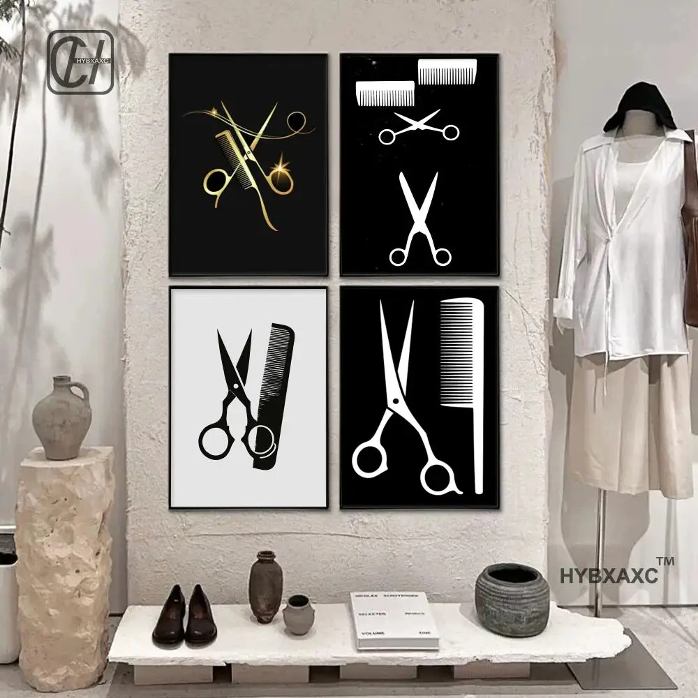 3 Barber Shop Decor Beauty Art Hairdressing Art Haircut Poster Beauty Treatment Barber Gift Hairdresser Gift Hairstylist Gift Go