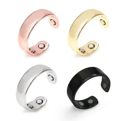 Solid Color Open Ring for Women Men Health Care Weight Magnet Rings Creative Jewelry Joyeria Acero Inoxidables Premium Кольцо 반지