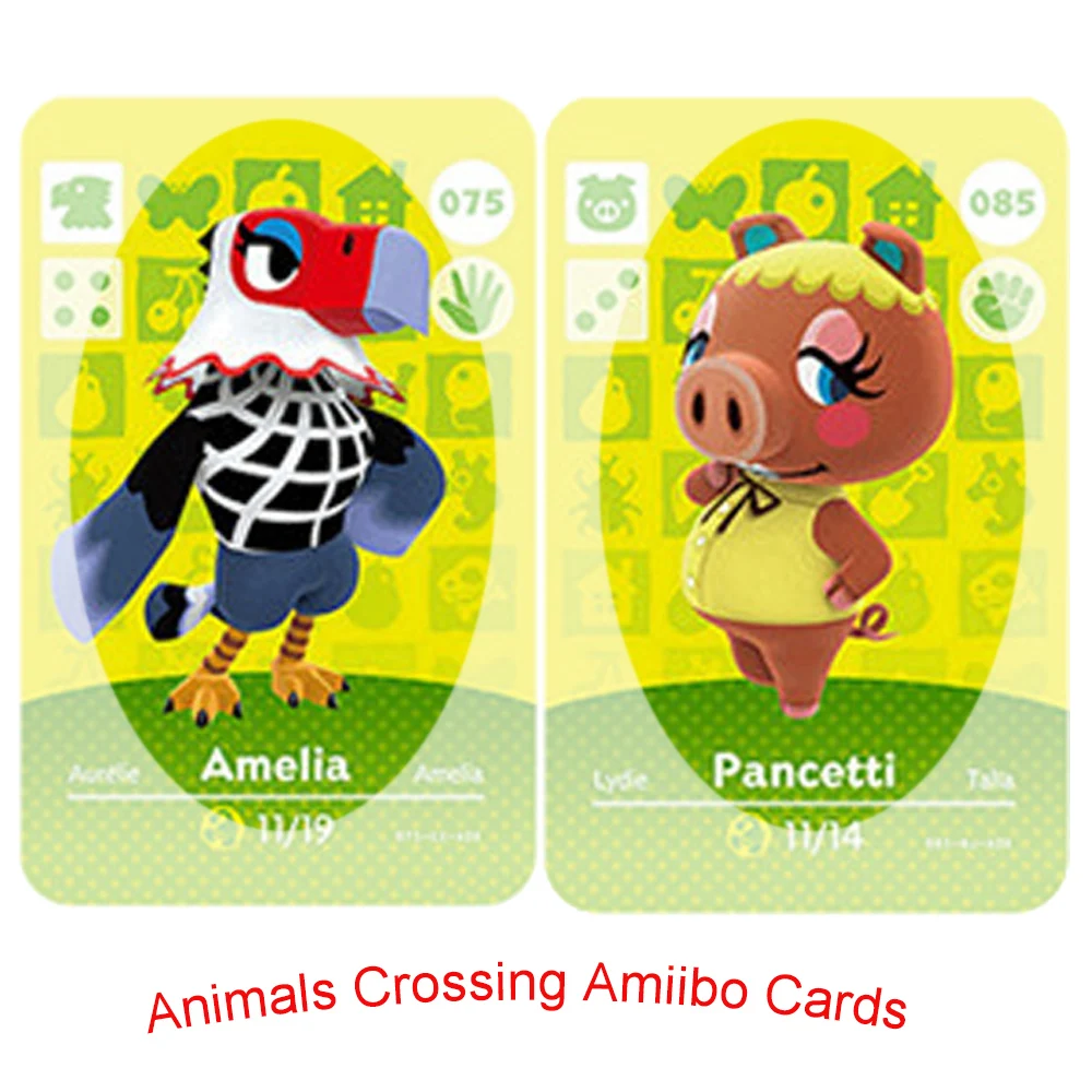 038 do 074 Animal Crossing: karty do gry New Horizons Wysokiej jakości karty NFC Karty zwierząt Tagi do zestawu NS Switch Wii U