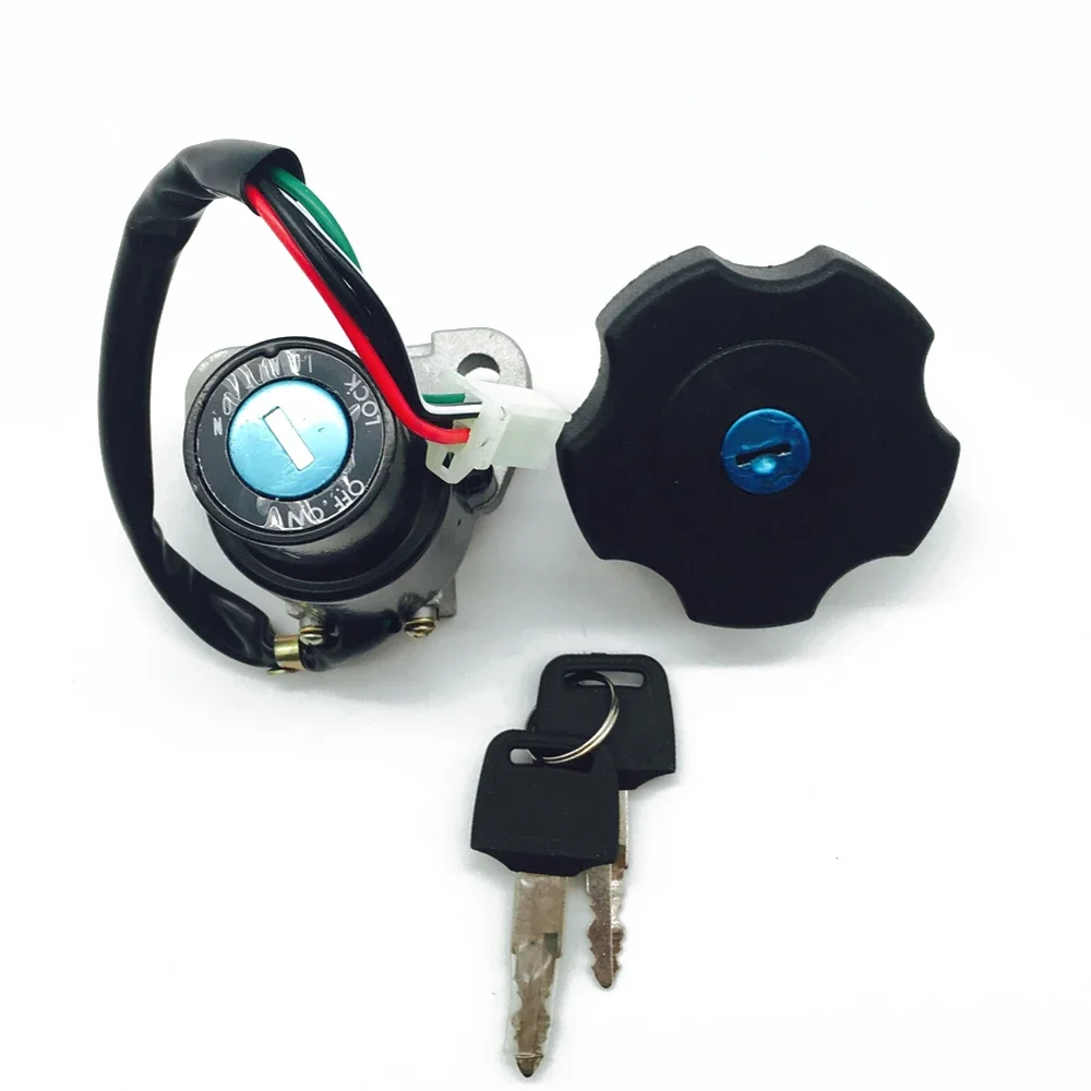 Motorcycle Ignition Switch Fuel Gas Cap Lock Key Kit For Yamaha DT200 DT200R TW200 XT225 XT600