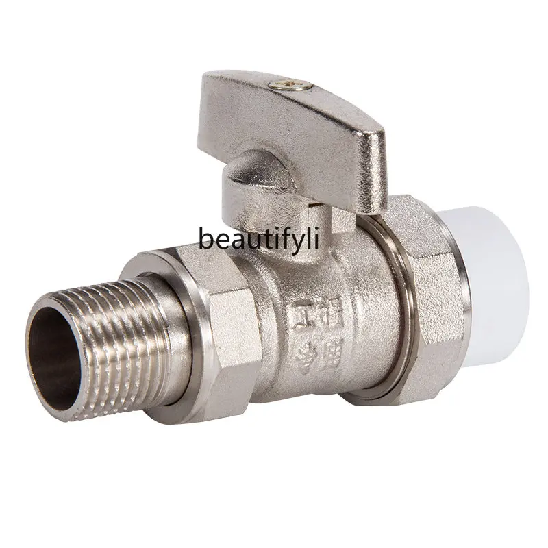 

zq 4 Points 6 Points 20 25ppr Water Pipe Accessories of Pipe Fittings Outer Wire Teeth Live Copper Ball Valve Hot Melt Valve