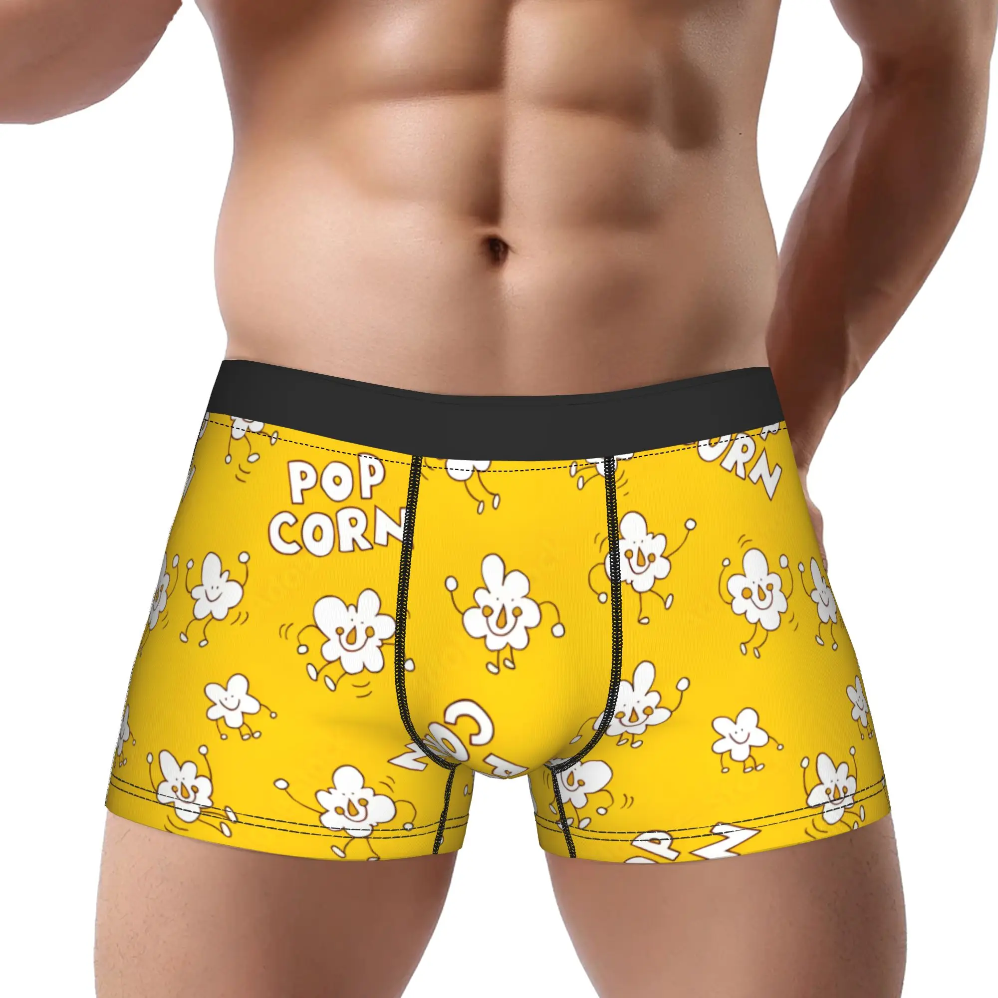1piece Popcorn Funny Popcorn Underpants Breathbale Panties Male Underwear Print Shorts