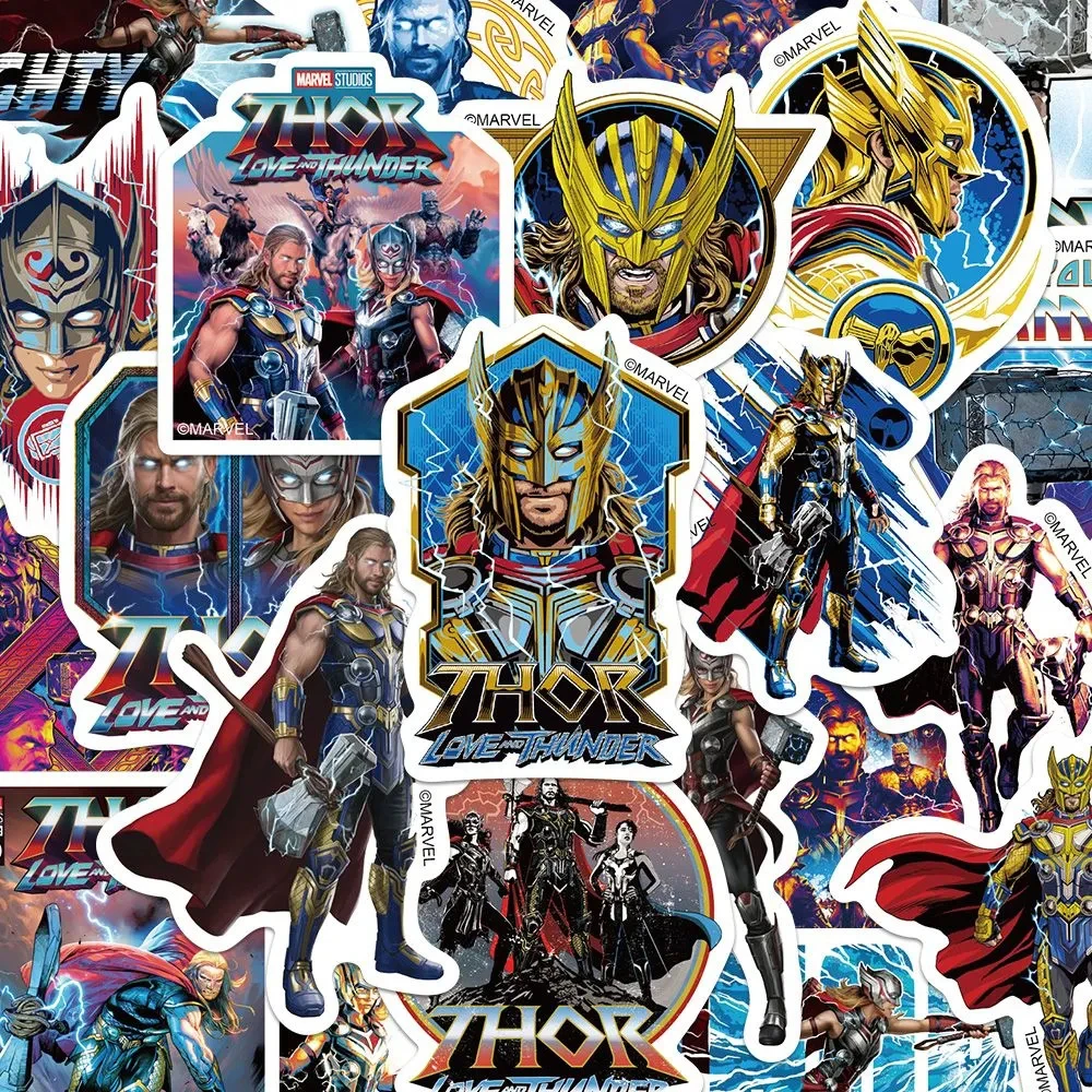 10/30/50pcs Disney Movie Thor: Love and Thunder Stickers Cool Cartoon Kids Sticker Toy Phone Skateboard Suitcase Graffiti Decals