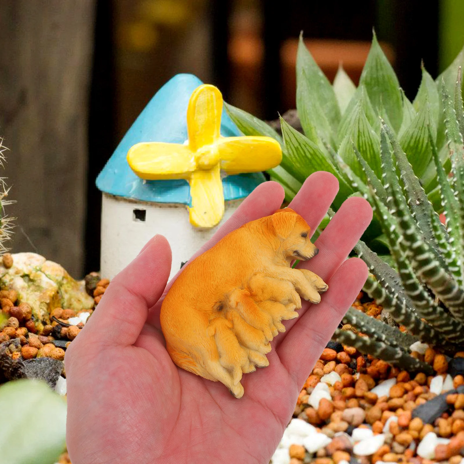 

Mini Resin and Puppy Statue for Garden Decor Micro Landscape Outdoor Yard Lawn Courtyard Succulents DIY Scene