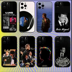Singer L-Luis Miguel Phone Case For iPhone 16,15,14,13,12,11,Pro,X,XS,Max,XR,Plus,Mini Soft Black Cover