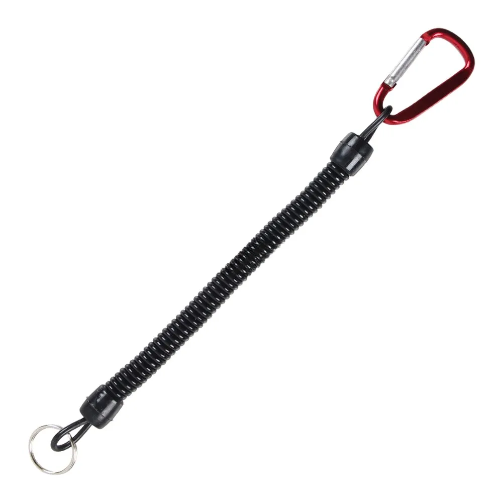 Retractable Coiled Fishing Lanyard Designed for Rod Protection from Falling into Water Build with Multiple Colors