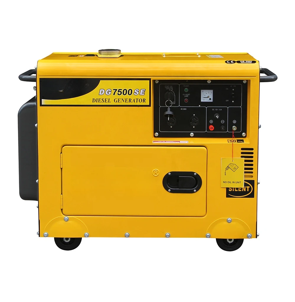 

Single phase ac mobile diese l generator DG7500SE