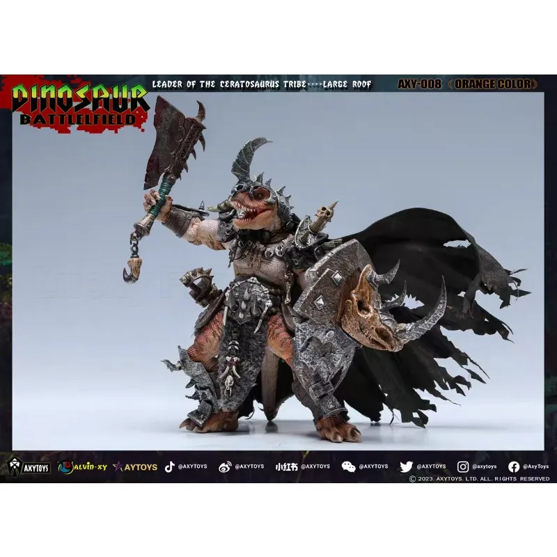 Original in Stock,AXYTOYS AXY009 Dinosaur Battlefield Carnivorous Tribe 1/12 Action Figure Collection Model Classic Anime Toys
