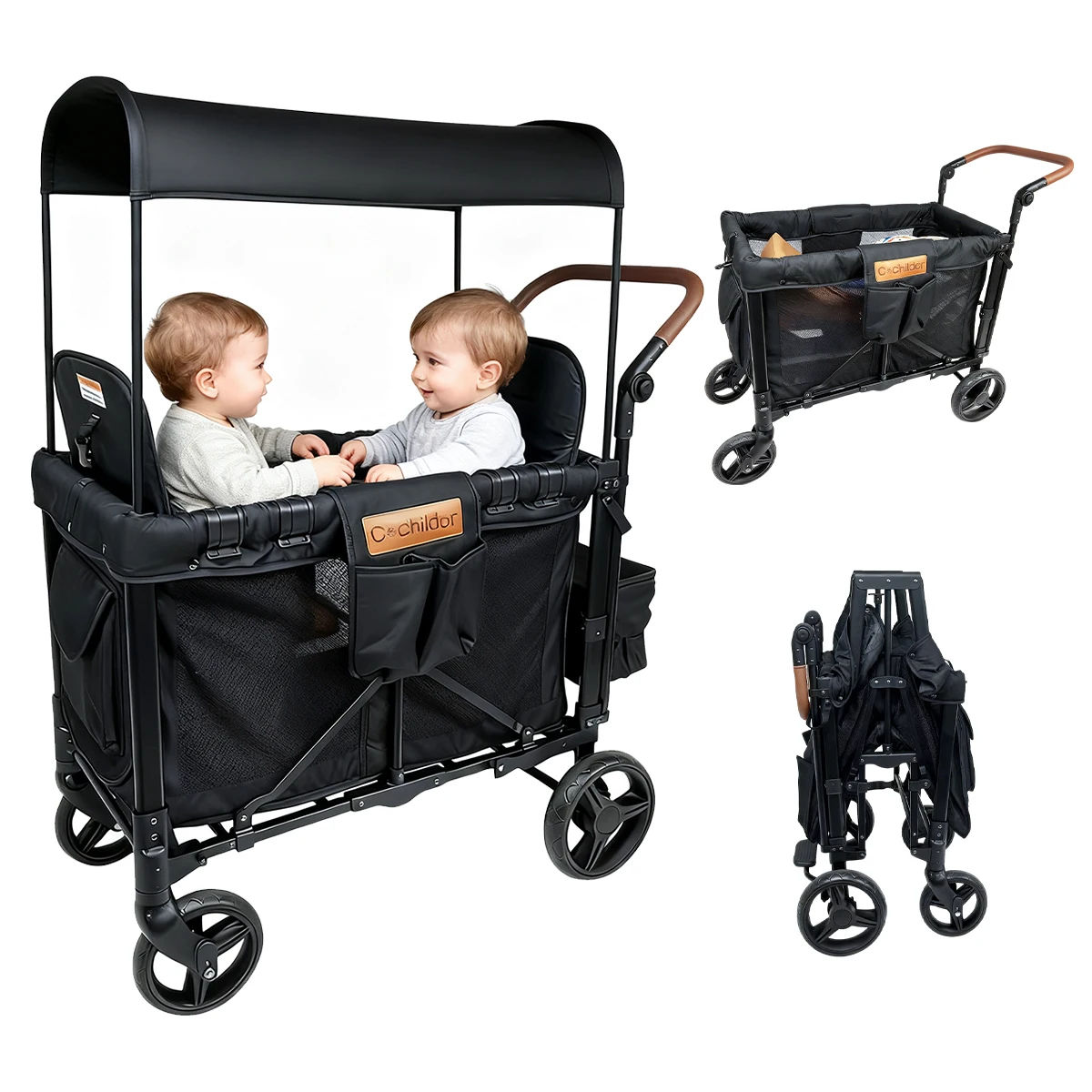 

Складная двухместная коляска. Портативная детская коляска. Подходит для детей от 6 до 36 месяцев. Открытый кемпинг. Хэллоуин.