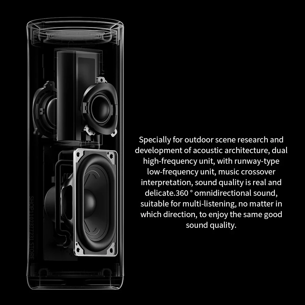 ASM02A Bluetooth 5.3 LHDC 5.0 HyperOS IP67 93dB 40W Battery life Outdoor Portable Sound Mi Home APP New Bluetooth Speaker