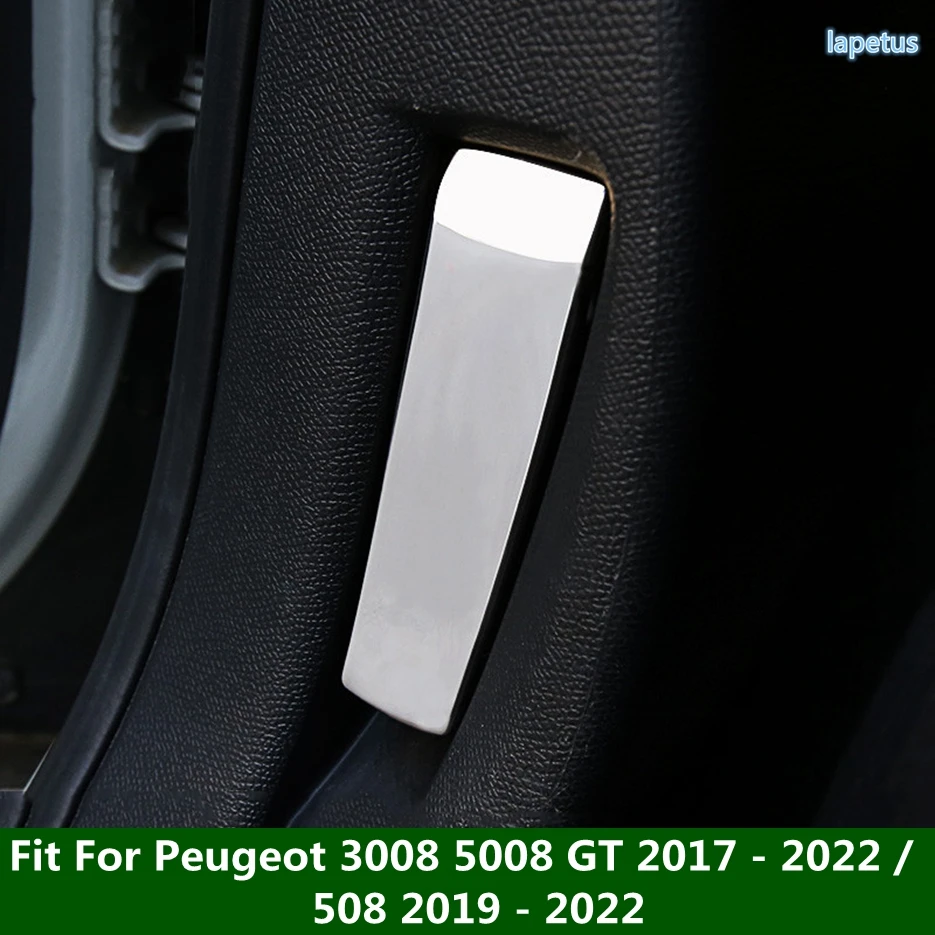 

Stainless Steel Engine Hood Switch Knob Stickers Cover Trim For Peugeot 3008 5008 GT 2017 - 2024 / 508 2019 - 2022 Accessories