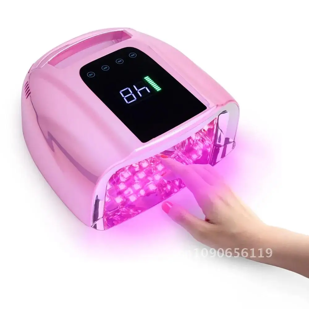 96W Rechargeable UV Nail Lamp Dryer Wireless Nail Dryer for Gel Polish Professional Nail Art Manicure Tools for Home