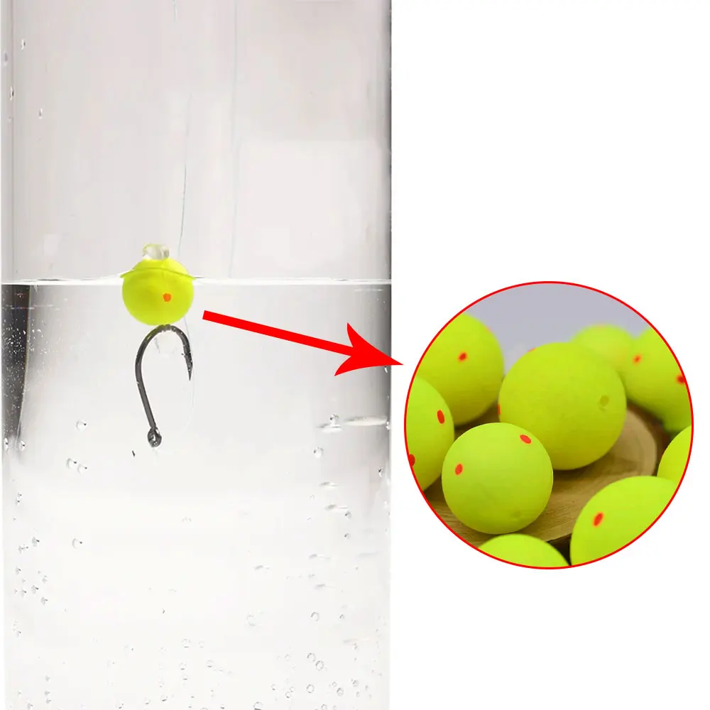 

20pcs Fishing 6/8/10/12mm Anti Hanging Bottom Bait Beads Double Color Artificial Foam Floating Ball Lure Fish Tackle Accessories