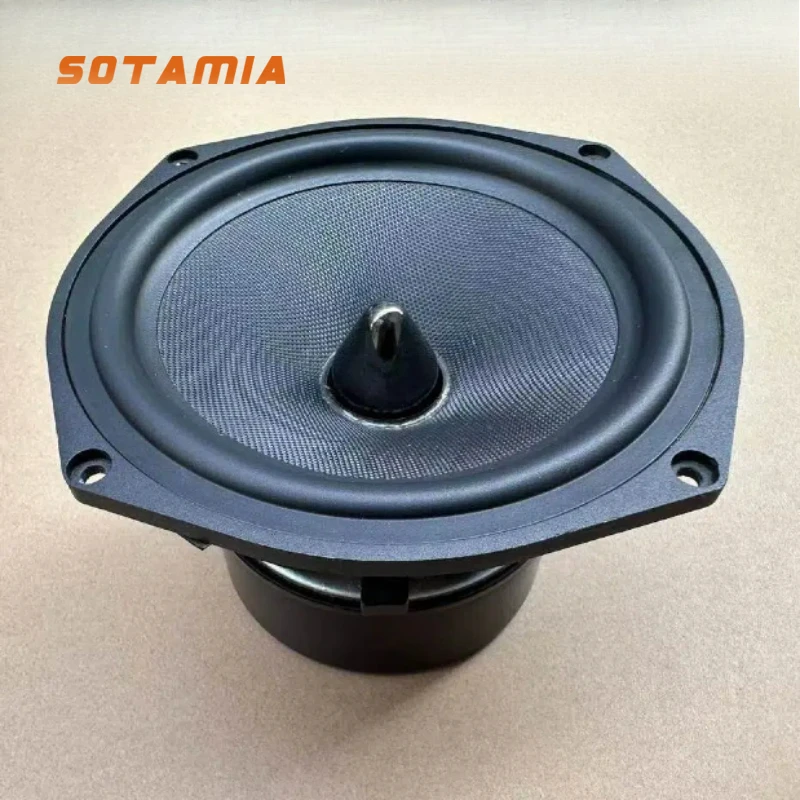 

SOTAMIA 1pcs 6 Inch Mid Bass Speaker 4 Ohm 50W Bullet Aluminum Frame Braided Basin High End Audiophile Multimedia Speaker