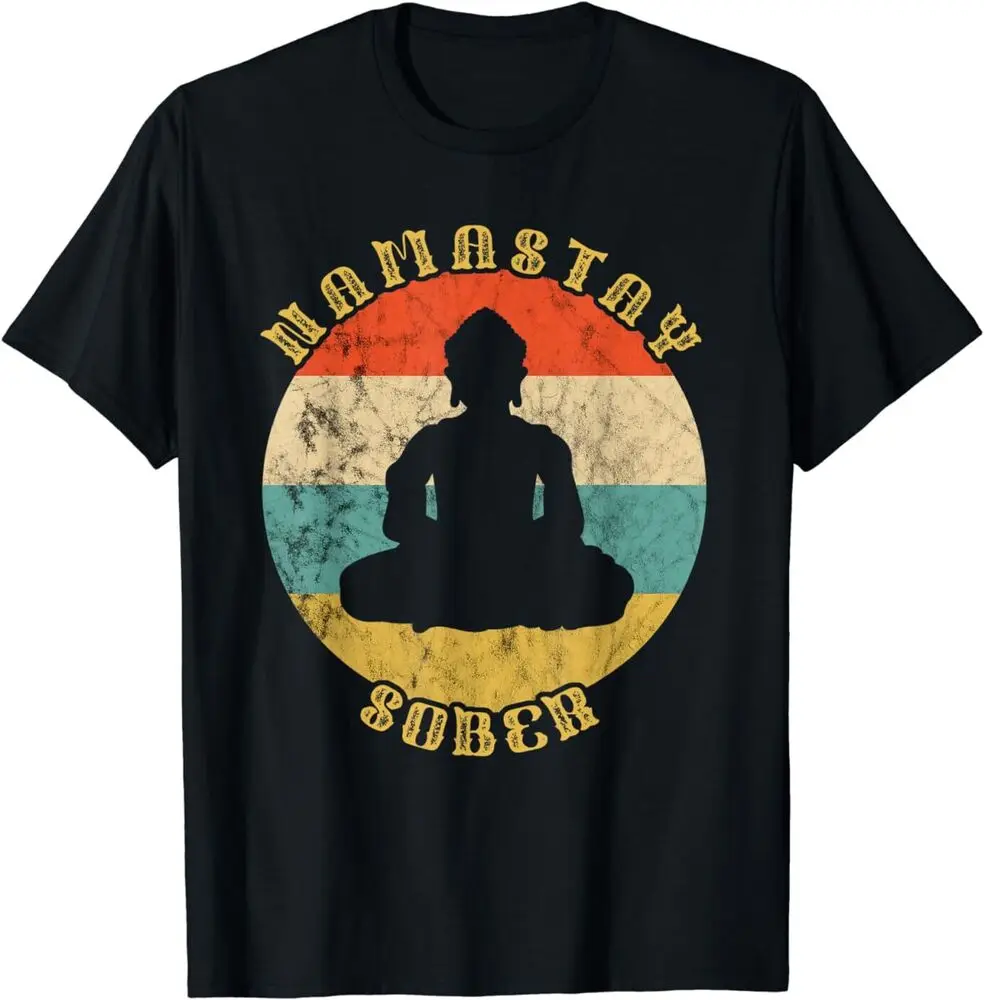 Buddha sober 12 steps retro Unisex T-shirts For Man Woman Short Summer Tees Casual Cotton Luxury Brand Fashion Couple's Cloths