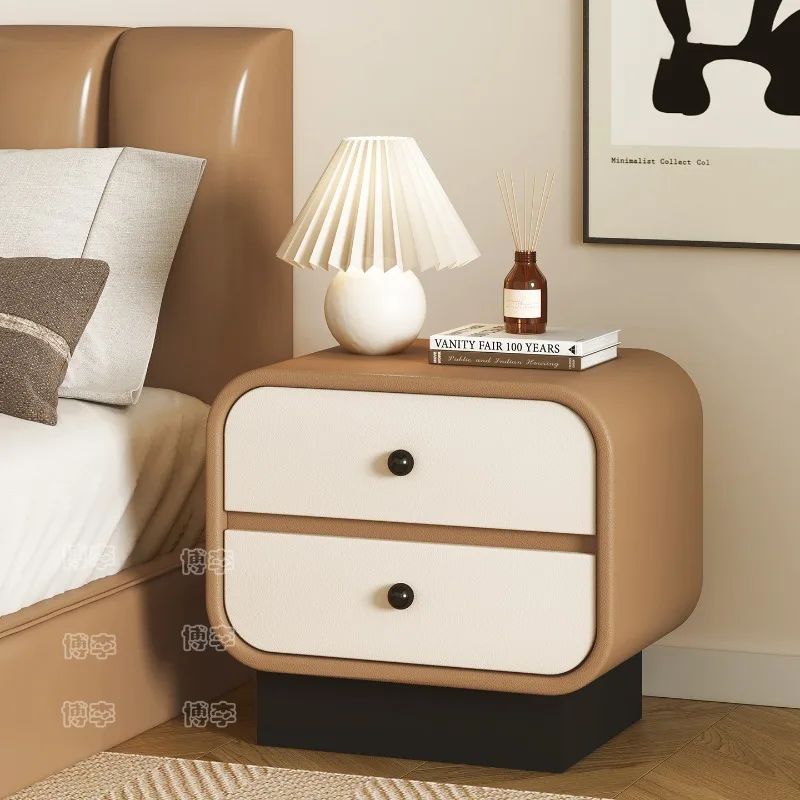 

Modern Low Bedside Table Organizer Bedroom Mobile Coffee Cabinets Drawers Luxury Nightstand Storage Criado Mudo Home Furniture