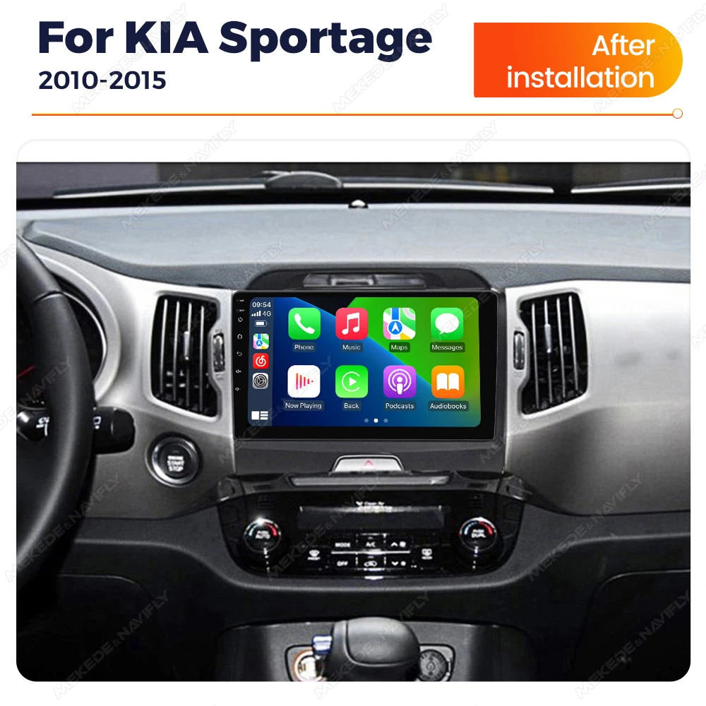 

MEKEDE Wireless CarPlay Android Auto Radio For KIA Sportage 2010-2015 Car Multimedia GPS Navigation WIFI 2din autoradio Player