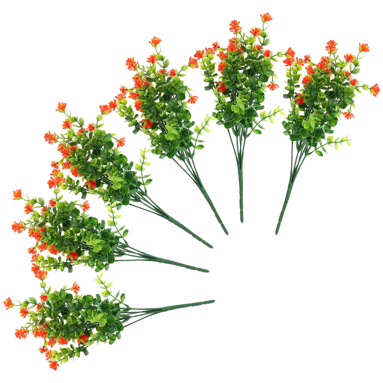 

6pcs Artificial Eucalyptus Leaves Set Simulated Leaf Plants For Home Wedding Party Decorations Flower Arrangement Stems