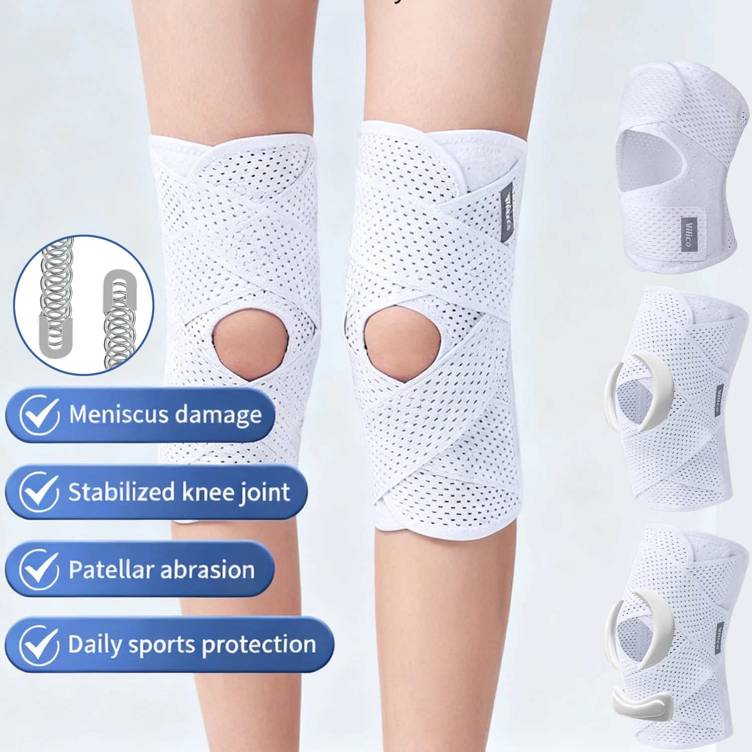 وسادات ركبة رياضية خارجية صيفية رفيعة للرجال والنساء لكرة السلة والجري والمشي لمسافات طويلة وغيرها من أغطية الركبة الرياضية اليومية