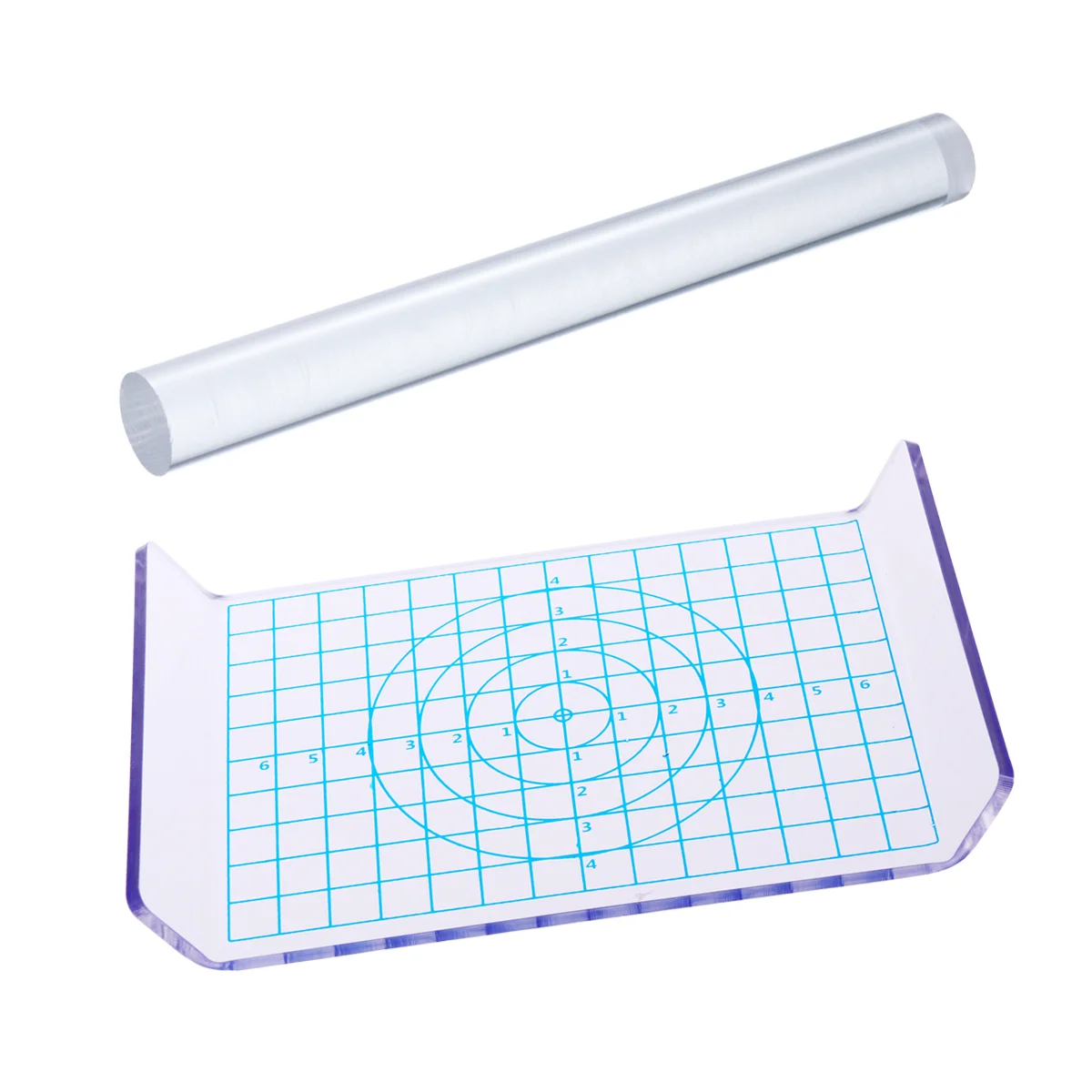 2 Pcs Clay Tools Set Polymer Rollers Translucent Acrylic Sheet Board Modelling Supplies Anti Scratch Protective Cover U