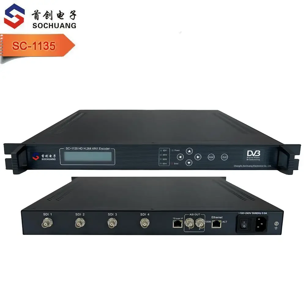 SD 4 Sdi Mpeg-2 Mpeg2 to IP Ts Udp Encoder with Sdi Embedded Audio