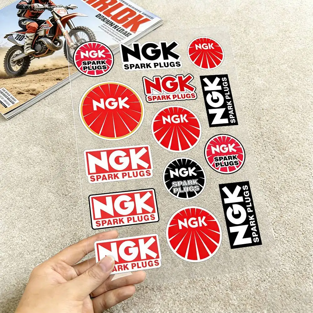 

Светоотражающие наклейки с логотипом NGK для мотоциклов, водонепроницаемые наклейки для шлемов, скутеров, топливных баков, ящиков для инструментов, гоночных мотоциклов