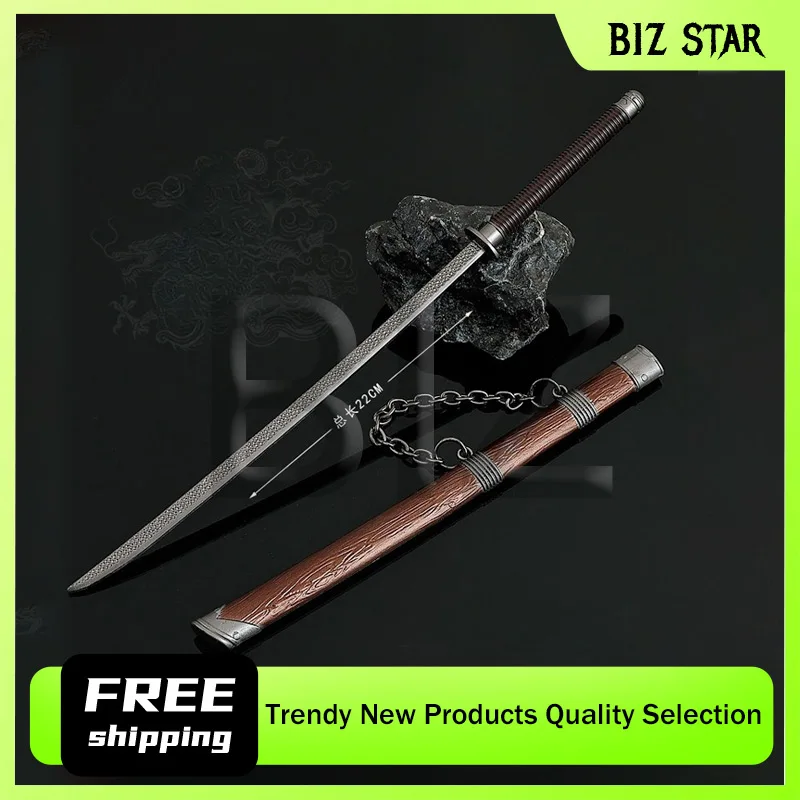 Armes froides de 22cm/8,66 pouces, films et émissions de télévision, couteaux à vent, artisanat en métal, modèles de jouets, Collection d'ornements, cadeau de bureau
