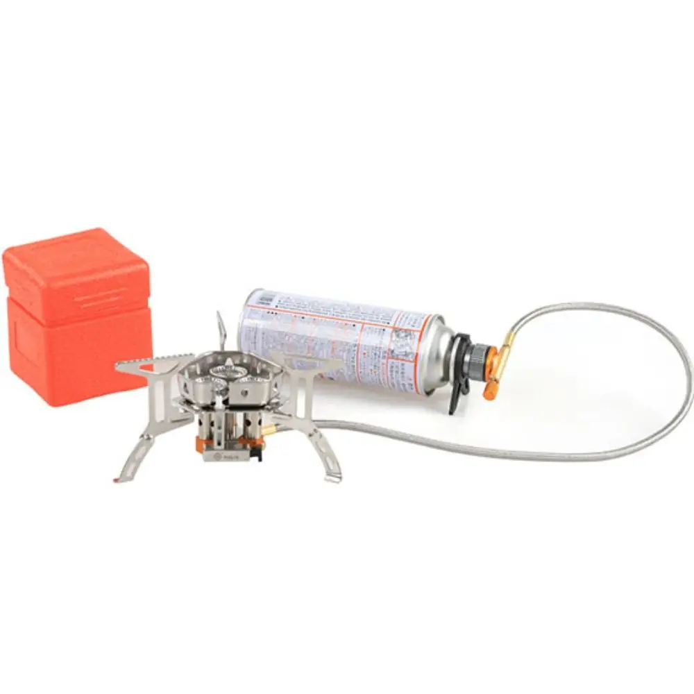 

Aluminum Alloy and Polyamide Butane Adapter Black Split Stove Head Card Type Gas Tank Adapter Easy Connection Stable Bracket